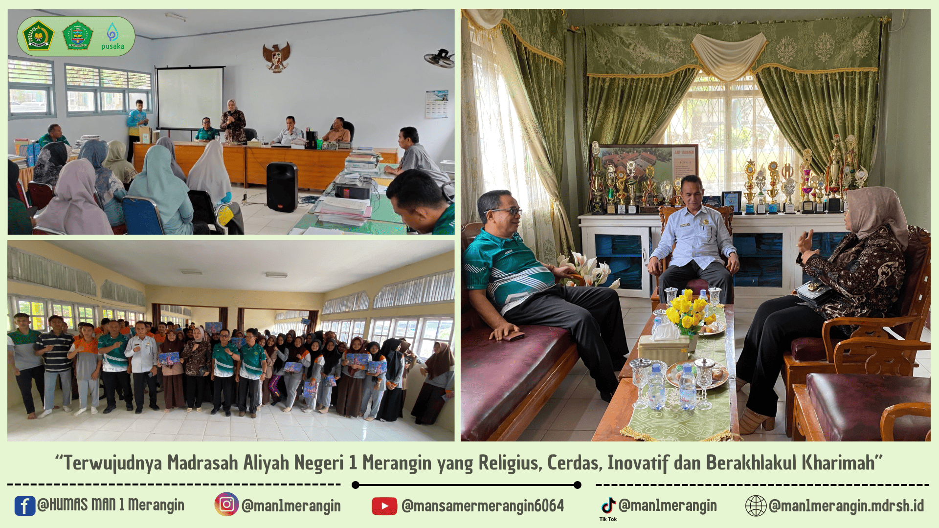 Kunjungan Ibu Dra. Hj. Elviana, M.Si Dalam Rangka Riset Motivasi Kinerja Guru Serta Sharing Tentang Pendidikan Di MAN 1 Merangin