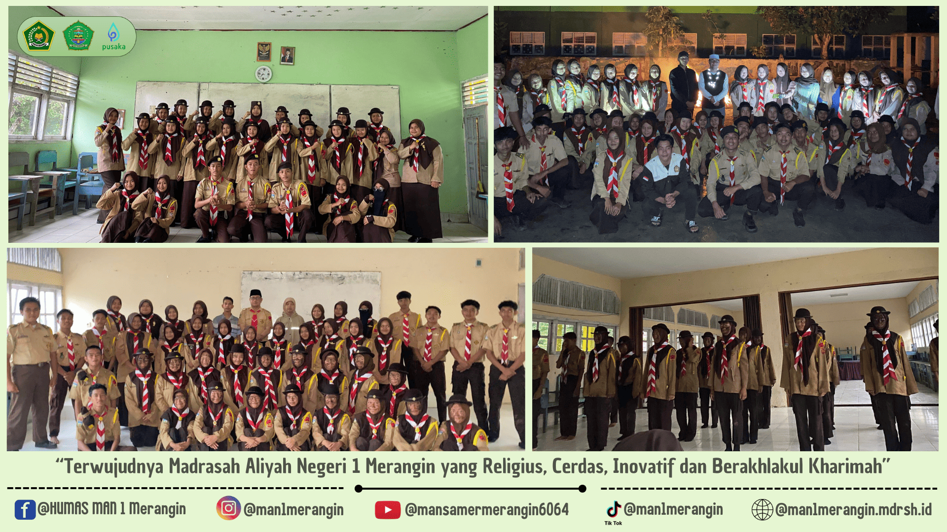 Latih Ketangguhan, Perkuat Kebersamaan Dan Cinta Alam Pramuka MAN 1 Merangin Dengan Hiking Kepramukaan