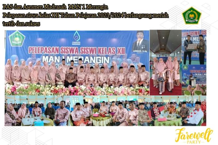 Pelepasan siswa kelas XII Tahun Pelajaran 2023/2024 berlangsung meriah