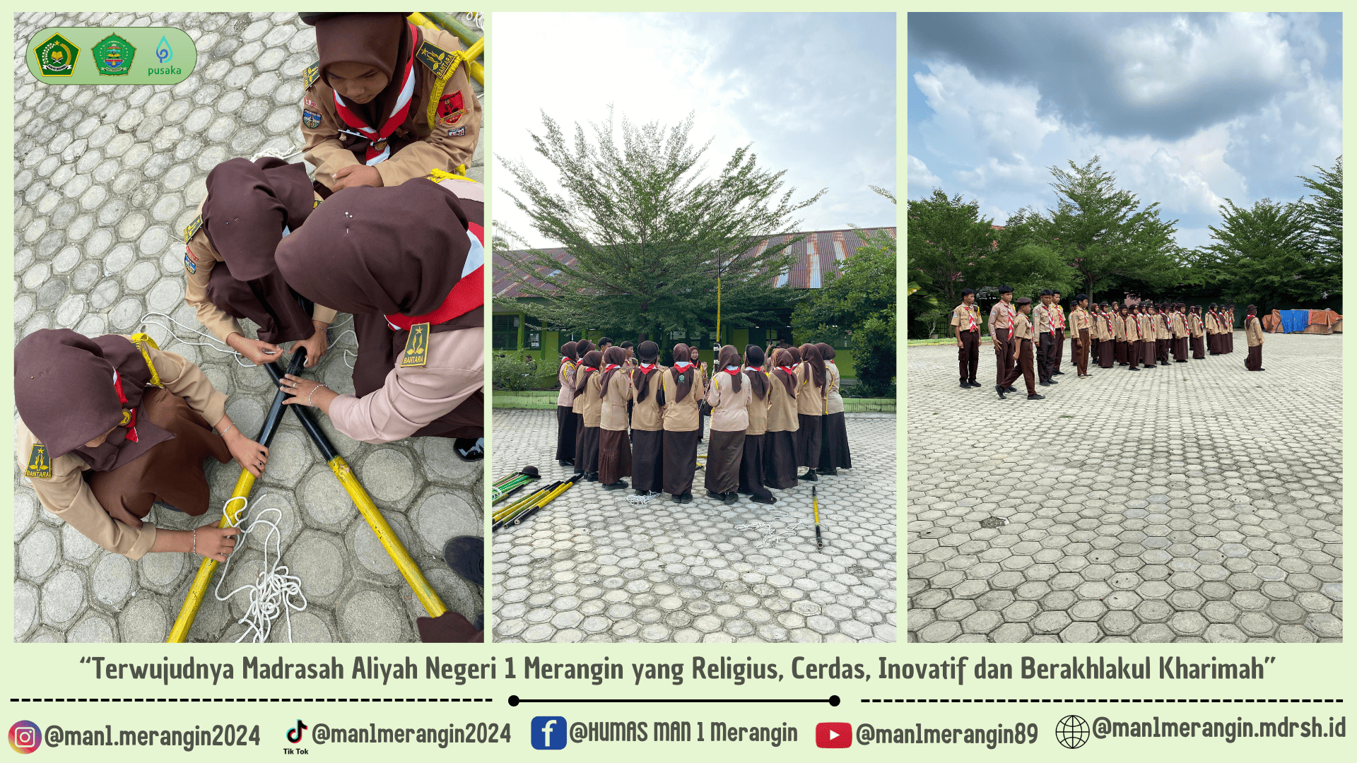 Jalin Persahabatan : Pramuka MAN 1 Merangin Gelar Latihan Gabungan Ke SMK Negeri 1 Merangin