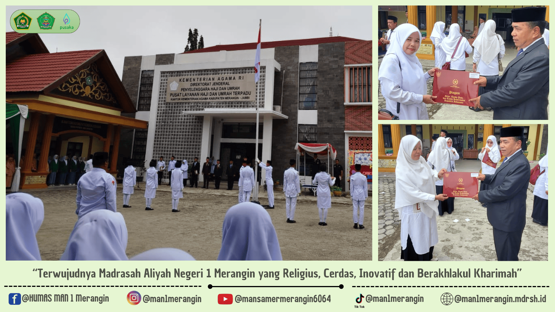 â€œUmat Rukun Menuju Indonesia Emasâ€ : Pegawai MAN 1 Merangin Ikuti Upacara Hari Amal Bakti (HAB) ke-79 Tahun 2025 di Kantor Kemenag Merangin