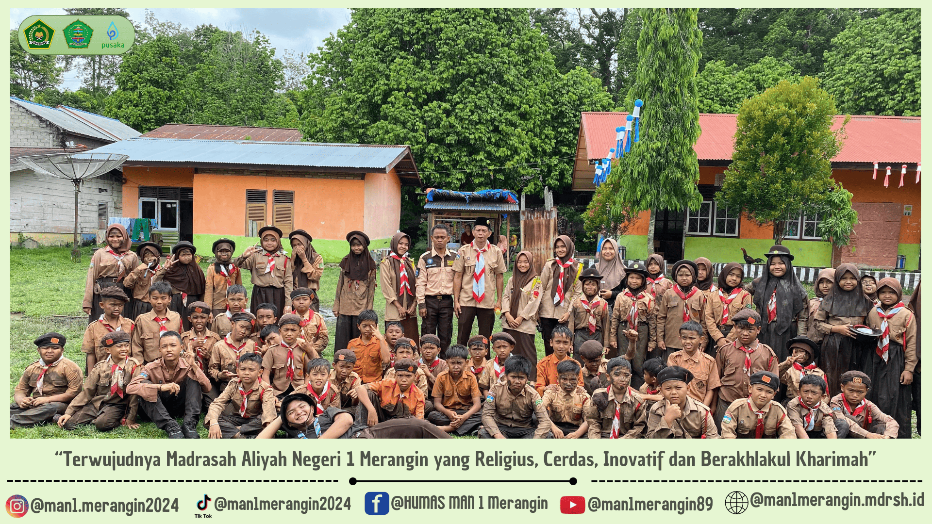 Pramuka MAN 1 Merangin Ikut Sukseskan Kegiatan Persami SD Negeri No. 116/VI Pulau Rengas III