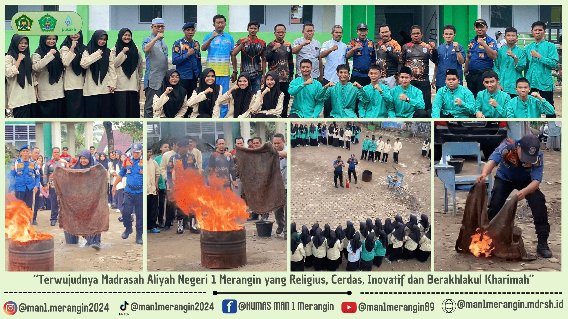 Peningkatan Kesadaran Bahaya Kebakaran : Dinas Pemadam Kebakaran Adakan Penyuluhan di MAN 1 Merangin