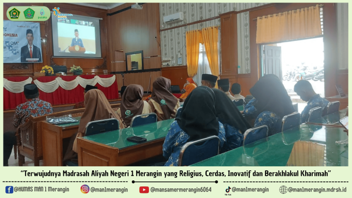 MAN 1 Merangin Ikuti Pembukaan OMI Provinsi 2025 Secara Virtual di Aula Kemenag Merangin