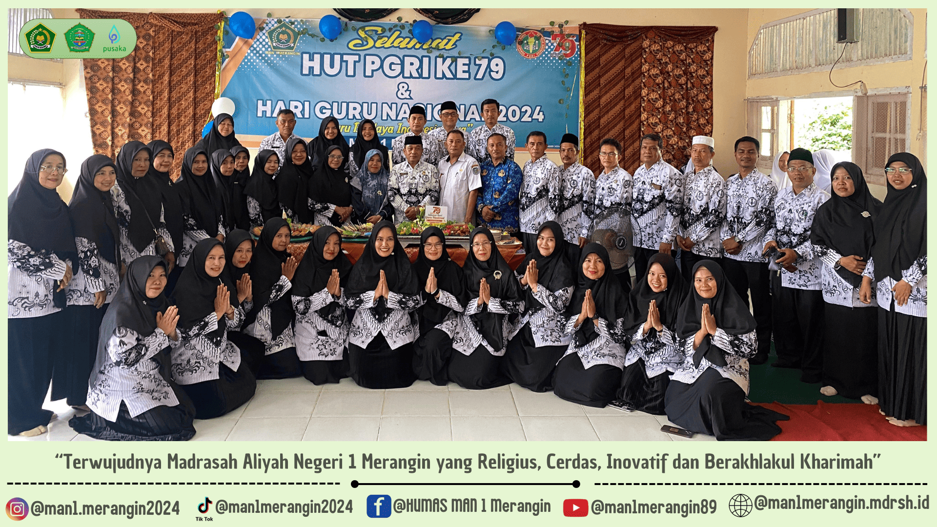 Tasyakuran dan Doa Bersama Siswa-Siswi dan Majelis Guru MAN 1 Merangin Dalam Rangka Memperingati Hari Guru Nasional dan HUT PGRI Tahun 2024