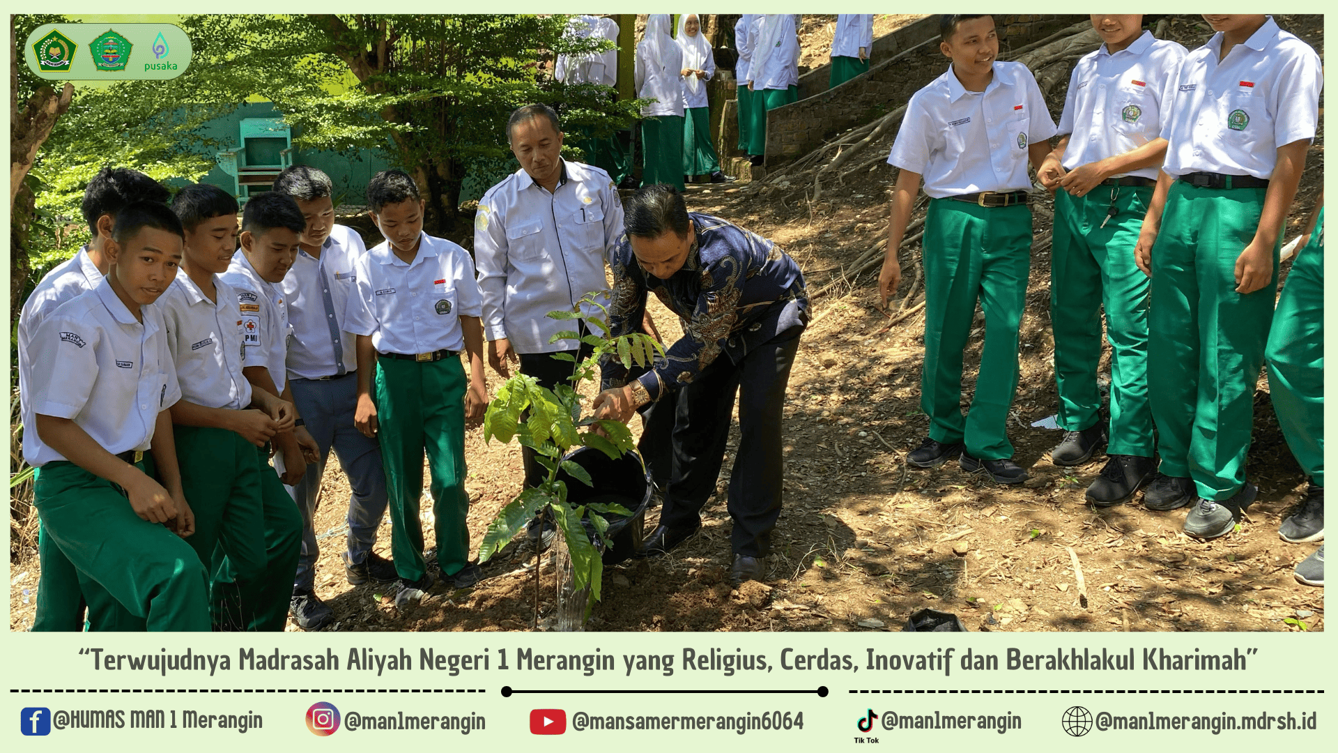 Satu Juta Pohon Matoa Untuk Hari Bumi Ke-55 : MAN 1 Merangin Mendukung Kementerian Agama RI Dalam Upaya Melestarikan Lingkungan