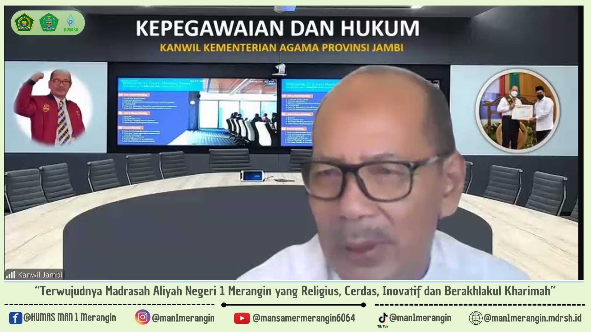 MAN 1 Merangin Ikuti Webinar Bersama Kanwil Kemenag Provinsi Jambi