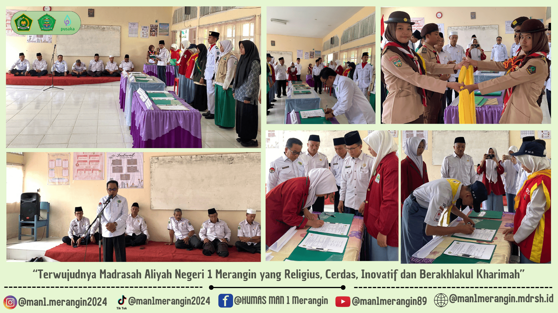 Pelantikan Bersama Kepengurusan Organisasi Siswa MAN 1 Merangin : Regenerasi Pemimpin Muda Untuk  MAN 1 Merangin Lebih Baik