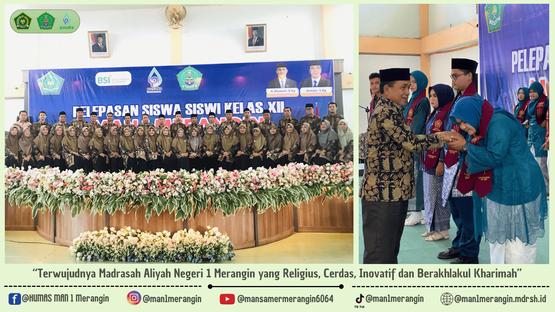 Pelepasan Siswa-siswi Kelas XII MAN 1 Merangin Tahun Ajaran 2024/2025 : Melangkah Pasti, Menggapai Mimpi Untuk Meraih Prestasi