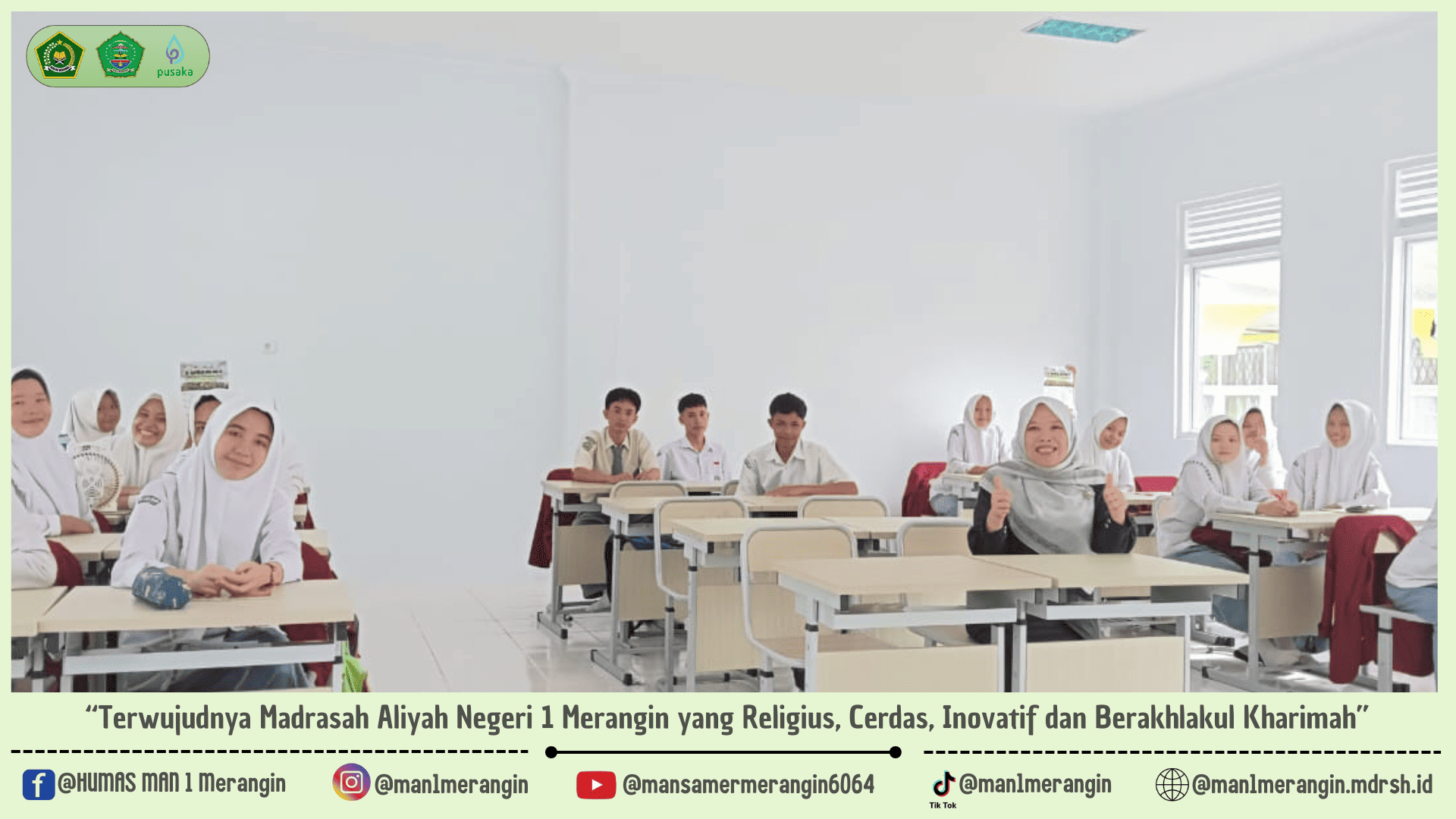 Sosialisasi Kampus Institut Agama Islam Syekh Maulana Qori Bangko Ke MAN 1 Merangin