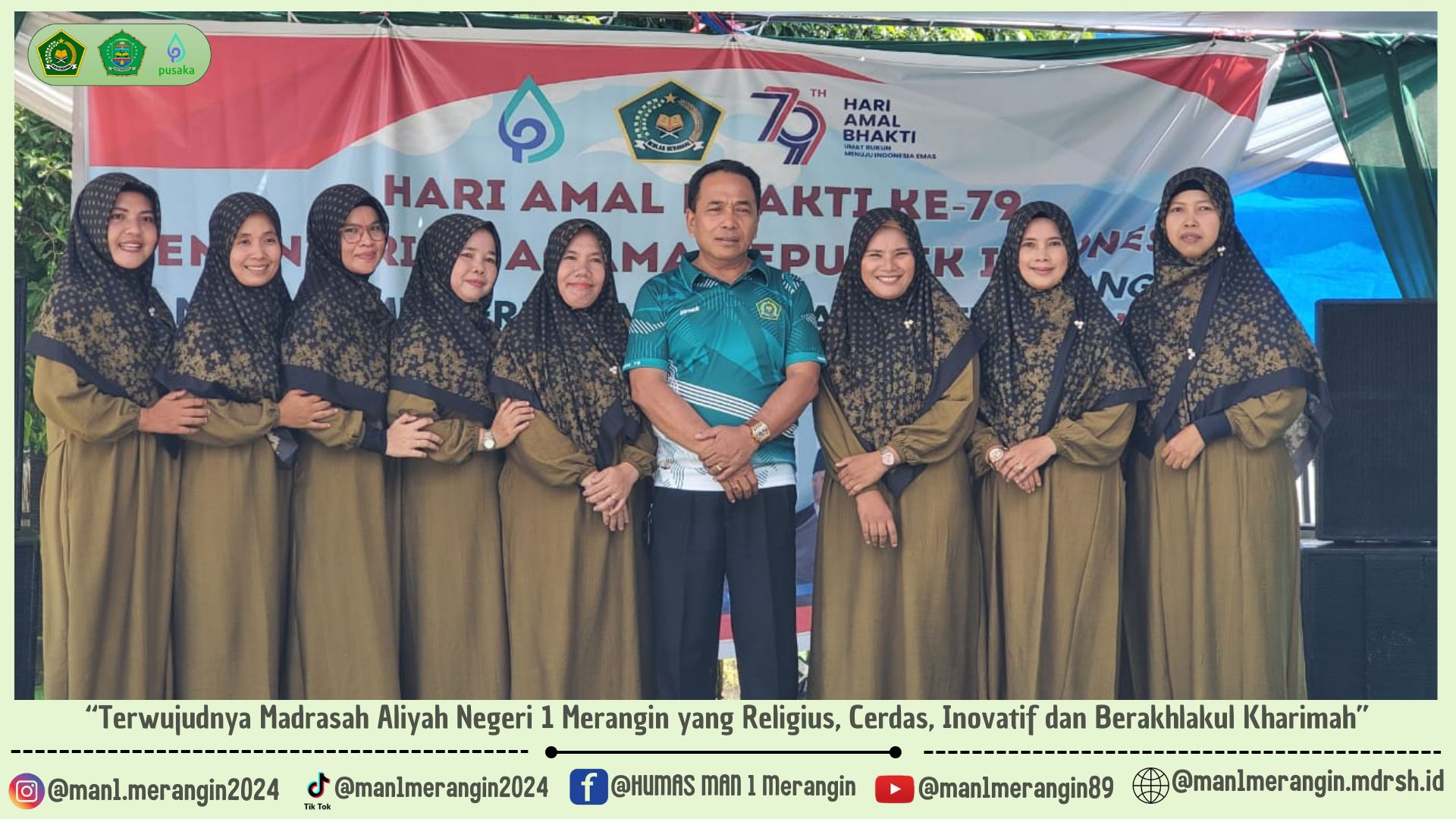Dharma Wanita MAN 1 Merangin Raih Juara 1 Lomba Sholawat di Peringatan HAB ke-79 Tingkat Kementerian Agama Kabupaten Merangin