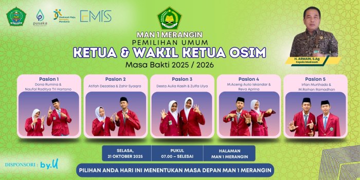 OSIM 2025 : Semarak Pesta Demokrasi MAN 1 Merangin Cetak Generasi Baru Pemimpin Masa Depan