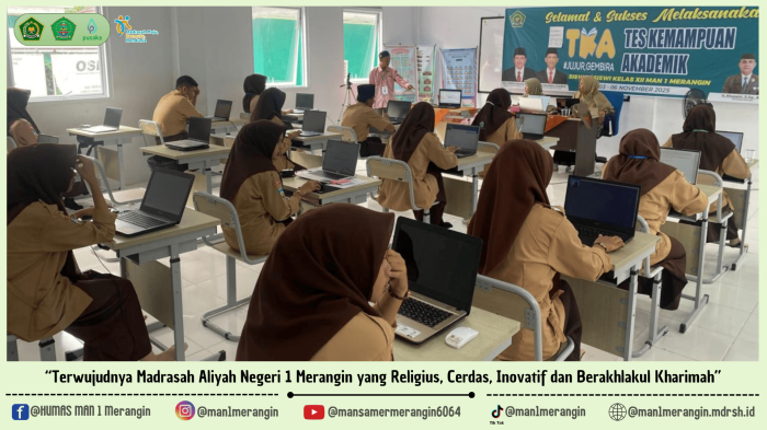 Wujudkan Siswa Berprestasi, MAN 1 Merangin Laksanakan Tes Kompetensi Akademik 2025